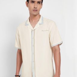 7 Alt by Pantaloons Relaxed Fit Twill Spread Collar Casual Shirt-picture-31
