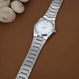 VIRAKTI Men Brass Dial & Stainless Steel Straps Analogue Watch MEN-29-SILVER-V01-picture-31