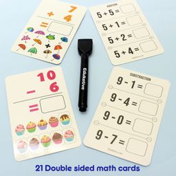 Eduketive 1+2=3 PreMath Write & Wipe  Reusable Activity Cards image 3