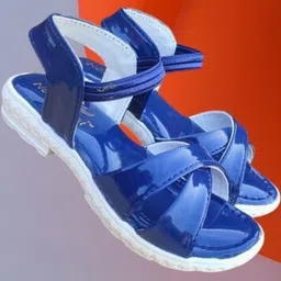 NEW LATEST Girls Blue Open Toe Flats-image-77