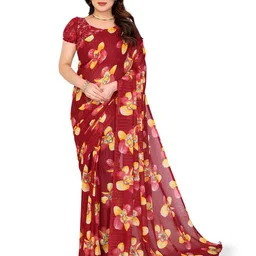 Moda Rapido Floral Printed Saree with Blouse Piece-picture-45