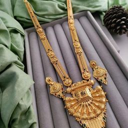 niva fashion Gold-Plated Brass Necklace & Earrings-image-45