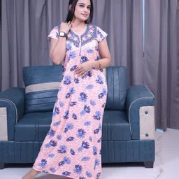 For You For Me Printed Maxi Nightdress-71
