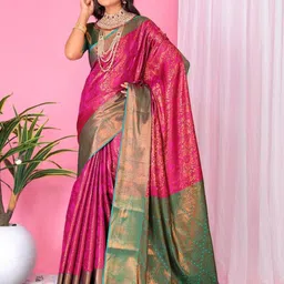 jayant creation Pink Art Silk Barasi Sarees-picture-9