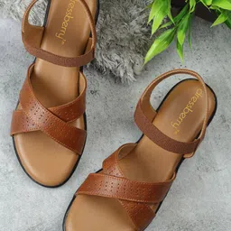 DressBerry Women Open Toe Flats with Buckles-56