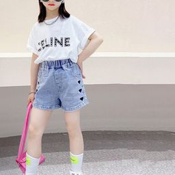 YK Girls Embellished Washed Mid-Rise Regular Fit Denim Shorts-image-44