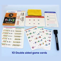 Eduketive 1+2=3 PreMath Write & Wipe  Reusable Activity Cards image 4