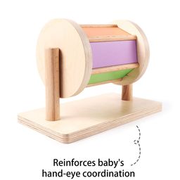 Intellibaby Wooden Spin Around Drum Toy Level 3 - Multicolor image 4