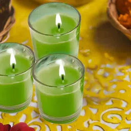 Special You Green & Transparent 3 Pieces Glass Scented Candles-35