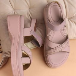 FRANINO PARIS Women Cross-Strap Design Open Toe Wedge Heel Sandals-7