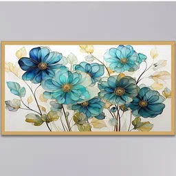 DEKORSTATION Multicoloured 1 Piece Canvas Floral and Botanical Wall Paintings-picture-31