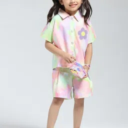 Monte Carlo Girls Dyed Short Sleeves Shirt With Shorts-image-22