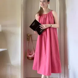 StyleCast Women Solid Sleeveless Casual A-Line Midi Dress-picture-47