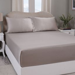 MASPAR Grey 300 TC Double King Bedsheet With 2 Pillow Covers 2.75 m x 2.75 m-image-96
