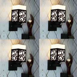 Gojeeva Black Wood Square Shaped Wall Lamp-picture-38