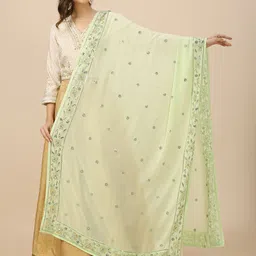 Dupatta Bazaar Embroidered Dupatta with Sequins-97