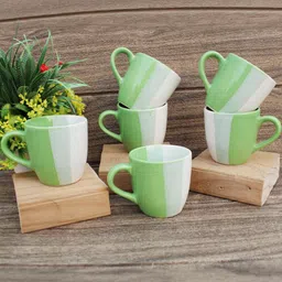 laghima jadon Multicoloured Textured Ceramic Matte Mugs Set of Cups and Mugs-8