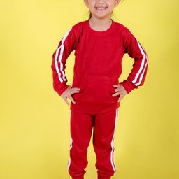 CHANDRIKA Kids-Girls Maroon Clothing Set-image-87