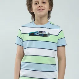 Monte Carlo Boys Striped Applique T-shirt-picture-23