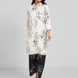 RANGMANCH BY PANTALOONS Women Floral Printed Kurta with Trousers-14