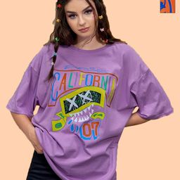 Christy World Graphic Printed Pack Of 2 Drop Shoulder Sleeves Cotton Oversized T-shirts-image-97