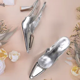 Jove Textured PU Slim Heeled Pumps-image-28