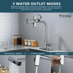 prestige Universal Flexible Faucet Extender For Taps with 4 Adjustment Mode Faucet Nozzle image 5