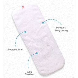 Babyhug Free Size Reusable Cloth Diaper With Insert Denim Print - Blue image 5