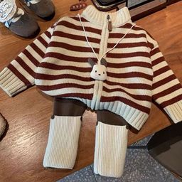 FOREVER FRIDAY Girls Striped Cardigan Sweaters-image-87