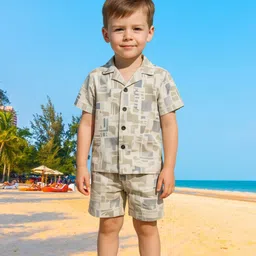 BAESD Boys Printed Shirt with Shorts-image-74