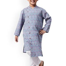 Stylo Bug Boys Printed Regular Pure Cotton Kurta with Pyjamas-7