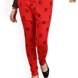 BAESD Girls Pack Of 2 Printed Ankle Length Super Warm Leggings-picture-7