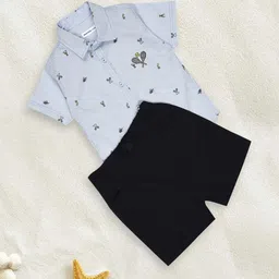 MeeMee Boys Printed Shirt with Shorts-image-71