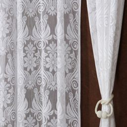 Aura White 2 Pieces Self Design Sheer Door Curtains-picture-33