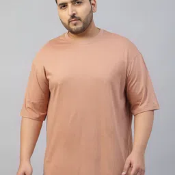 VEIRDO Men Drop-Shoulder Sleeves Pure Cotton Pockets T-shirt-image-2