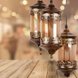 GAUVIK Gold-Toned Glass Ceiling Lamp-42