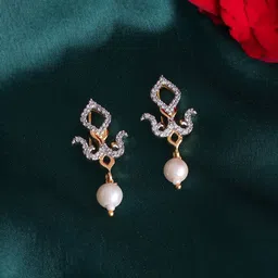 Voylla Paisley Shaped Studs Earrings-image-41