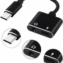IMMUTABLE Black 88 _charging and audio splitter Type-C to 3.5 MM & Charging Splitter Compatible for MI 6/ MI Note 3 and Android Smartphones Type-C to 3.5mm Audio Phone Converter-38