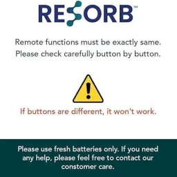 RESORB LED 286 Remote Compatible with All Most Panasonic LCD LED Plasma TV RM-1180M -1 Compatible with Panasonic LCD LED Plasma TV RM-1180M -1 Remote Controller image 5