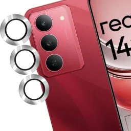 A3sprime Back Camera Lens Ring Guard Protector for realme 14x 5G, Color - Silver-image-18
