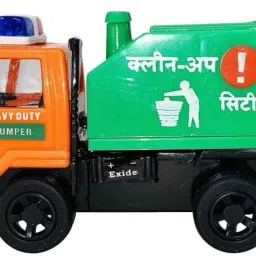 shree jee CLEAN UP CITY GARBAGE TRUCK WITH BUCKET OPENABLE (MULTICOLOUR) PULL BACK image 2
