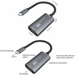 Etzin Video Capture Card, USB3.0 HDMI to USB C Audio Capture Card 1080 inch Blu-ray Player image 2