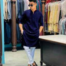 Men Viscose Rayon Kurta Pyjama Set-image-43