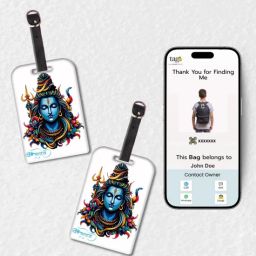 Lord Shiva Smart Bag Tag Iconic Luggage Tag with Digital ID Location Smart Tracker-17