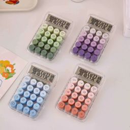 prsvike 3521 Anti-Slip Big Button Calculator, Transparent Handheld Calculator For Office Home BasicCalculator image 5