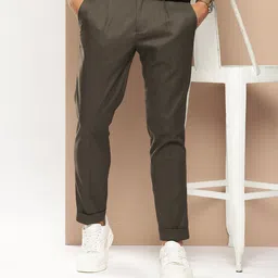 encore by INVICTUS Men Pleated Semiformal Trousers-image-35