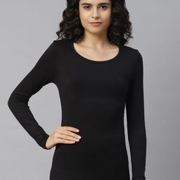 Marks & Spencer Women Black Solid Thermal Top-33