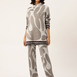 APSLEY Self-Design Abstract Pullover Sweater & Trousers-image-16