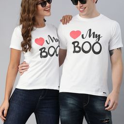 BRATMA Women White Printed Round Neck Pure Cotton T-shirt-image-92