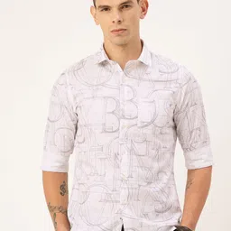 Integriti Slim Fit Abstract Printed Casual Shirt-image-42